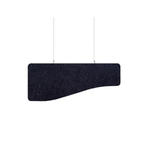 Audiodesigner ECOBAFFLE Shape Ηχοαπορροφητικά Πάνελ Οροφής 24/40x120x4cm Μαύρο (Σετ 4 Τεμαχίων)-